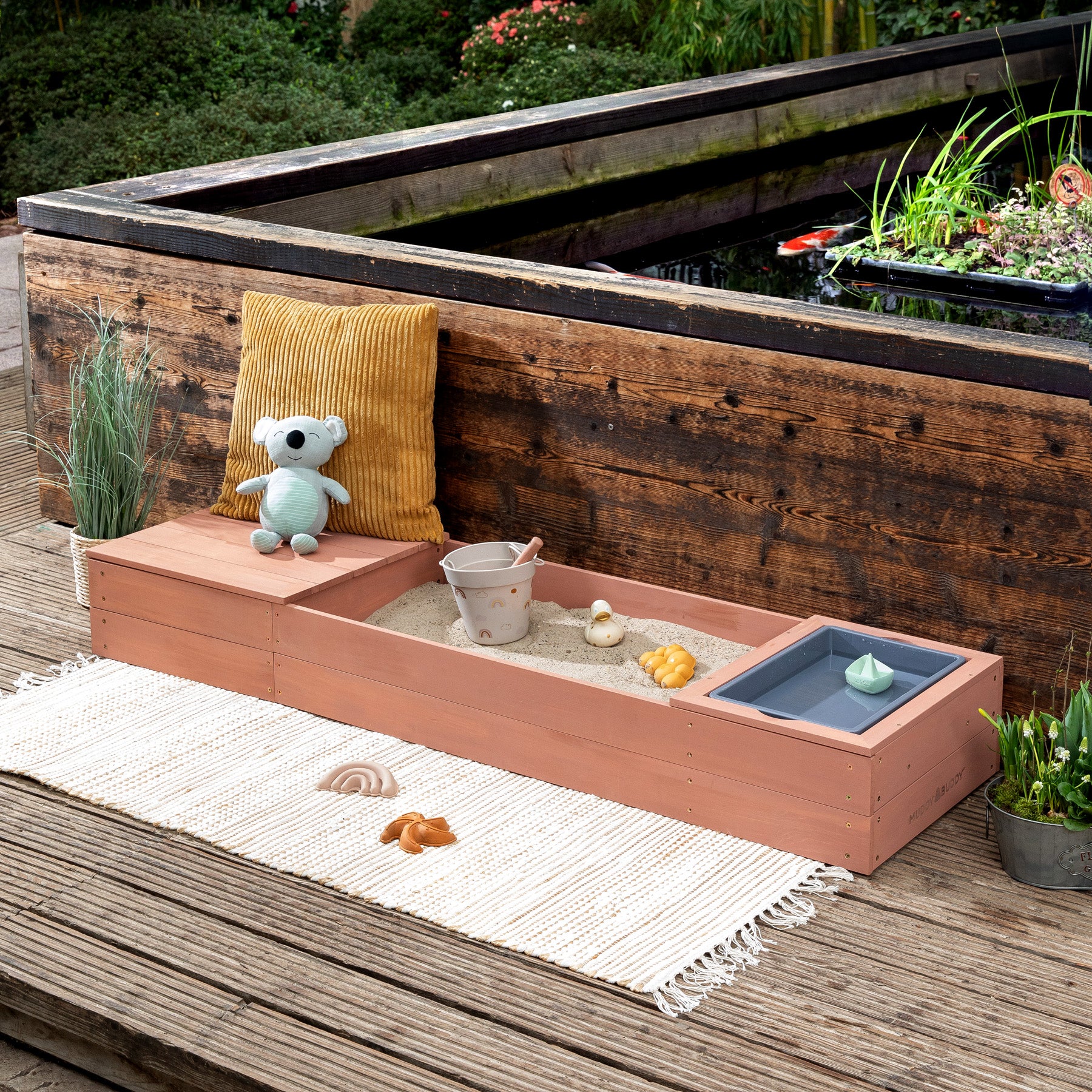 MUDDY BUDDY ® - Sandkasten "Space Saver" puderrosa