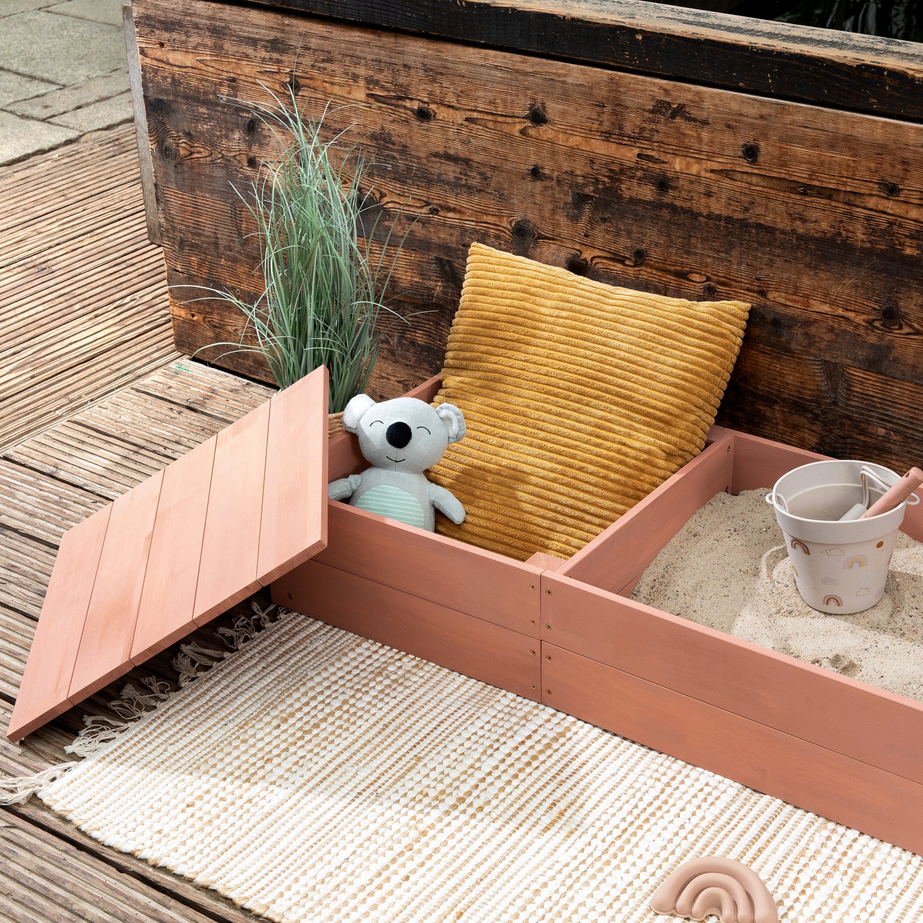 MUDDY BUDDY ® - Sandkasten "Space Saver" puderrosa