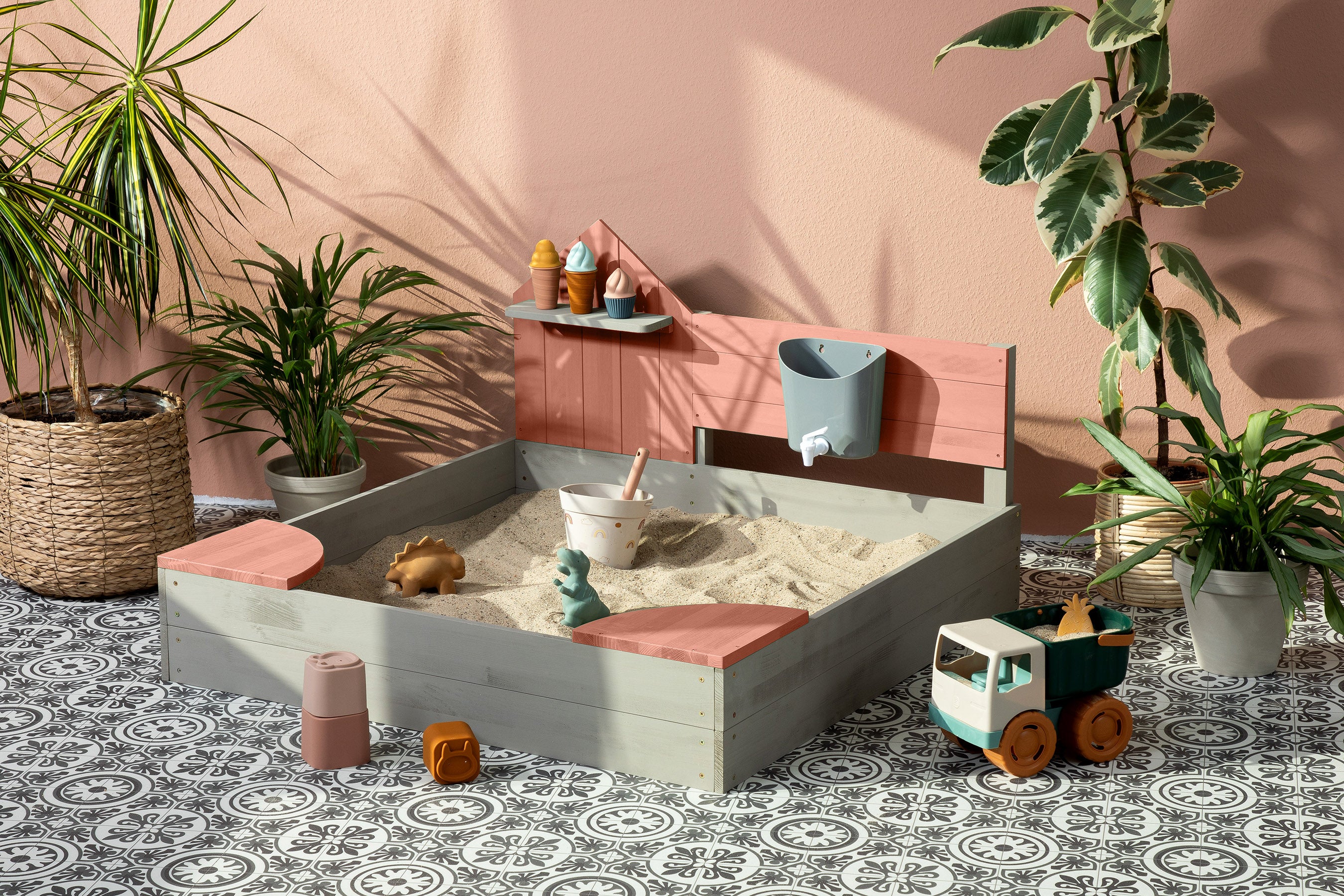 MUDDY BUDDY ® - Sandkasten "Cozy House" puderrosa