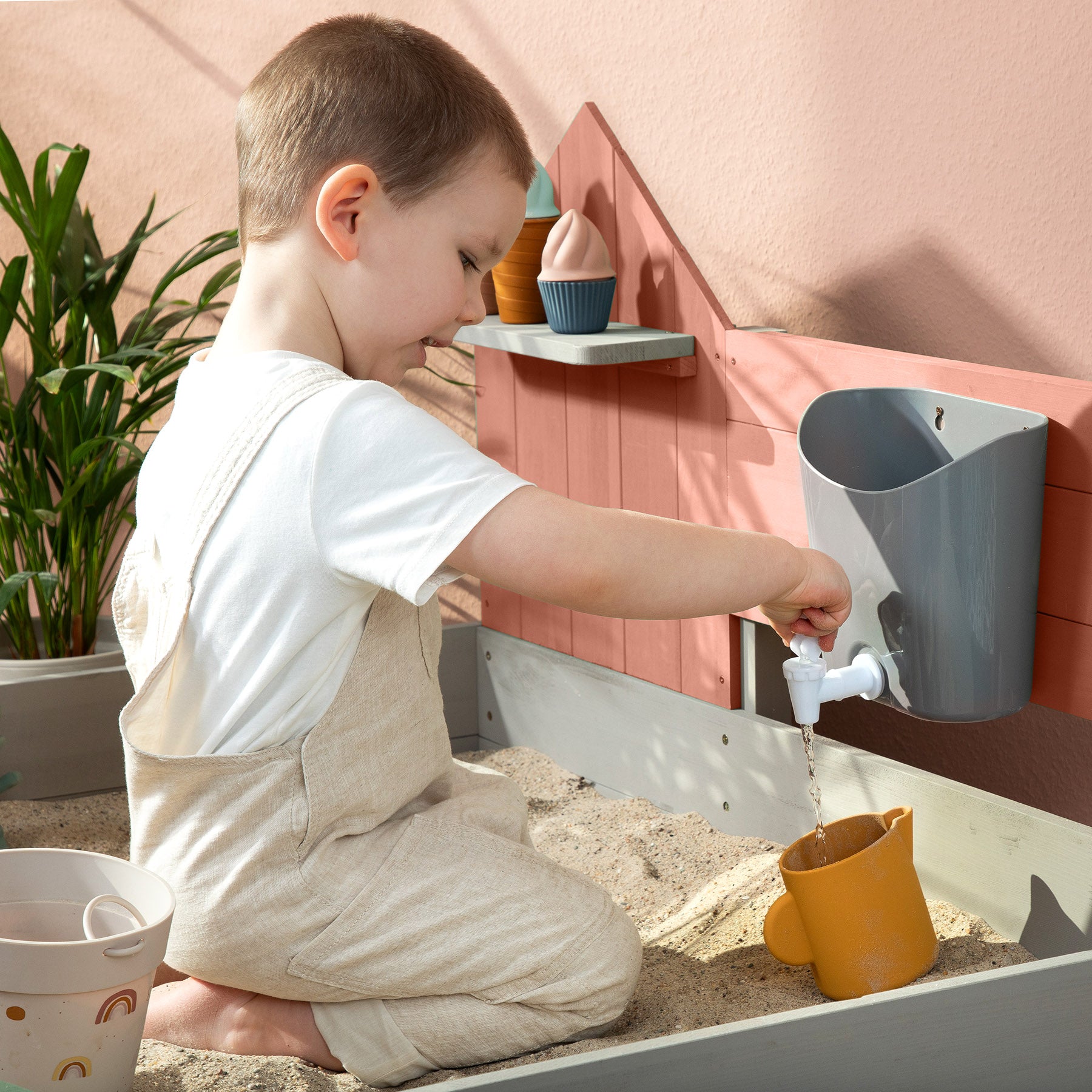 MUDDY BUDDY ® - Sandkasten "Cozy House" puderrosa