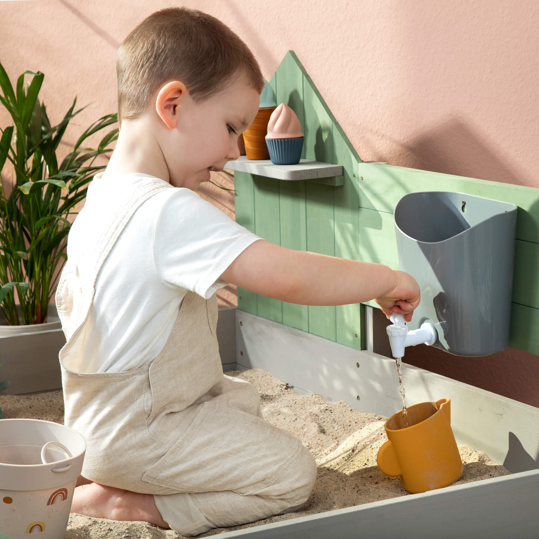 MUDDY BUDDY ® - Sandkasten "Cozy House" eucalyptus