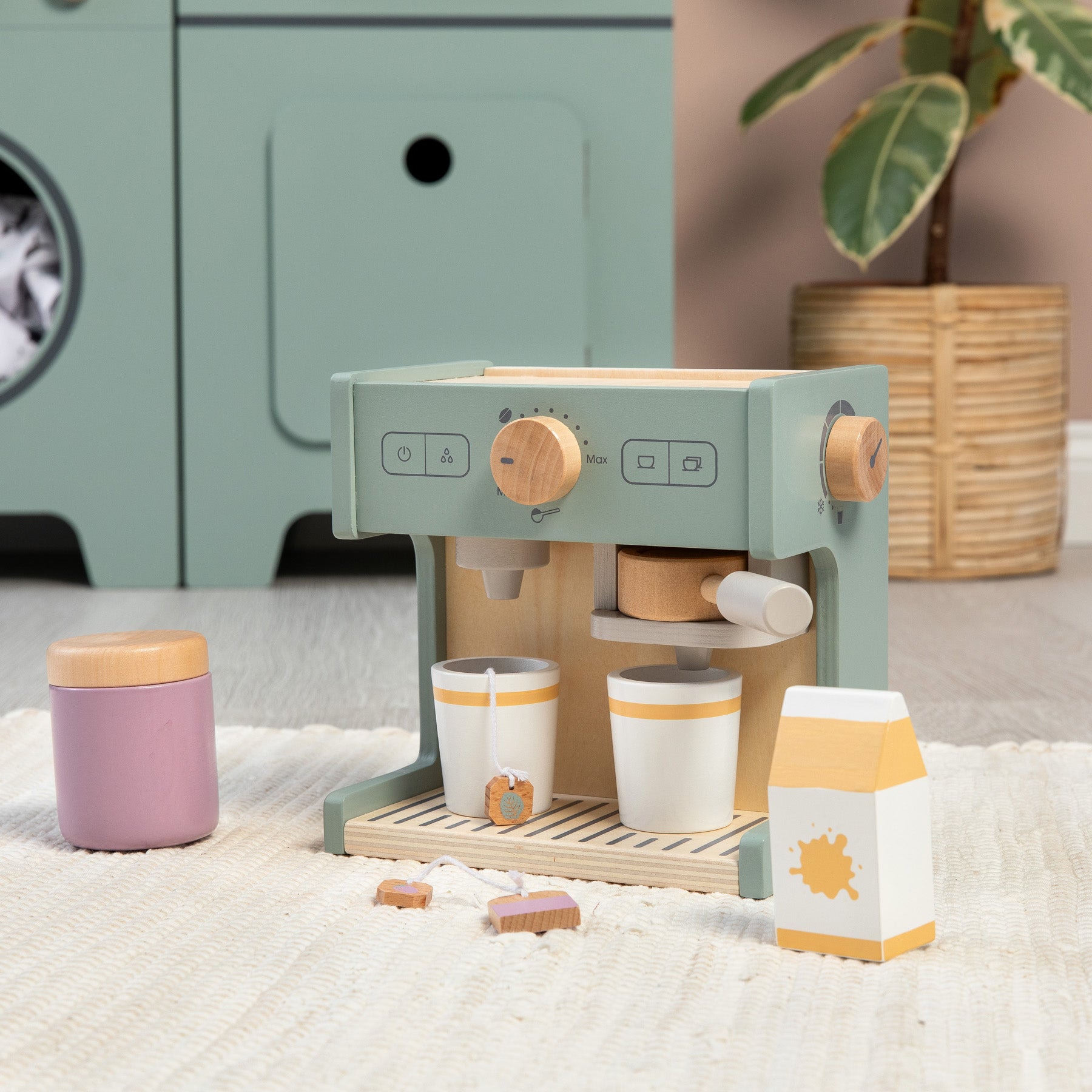 Musterkind - Kaffeemaschine "Coffea" salbei/natur