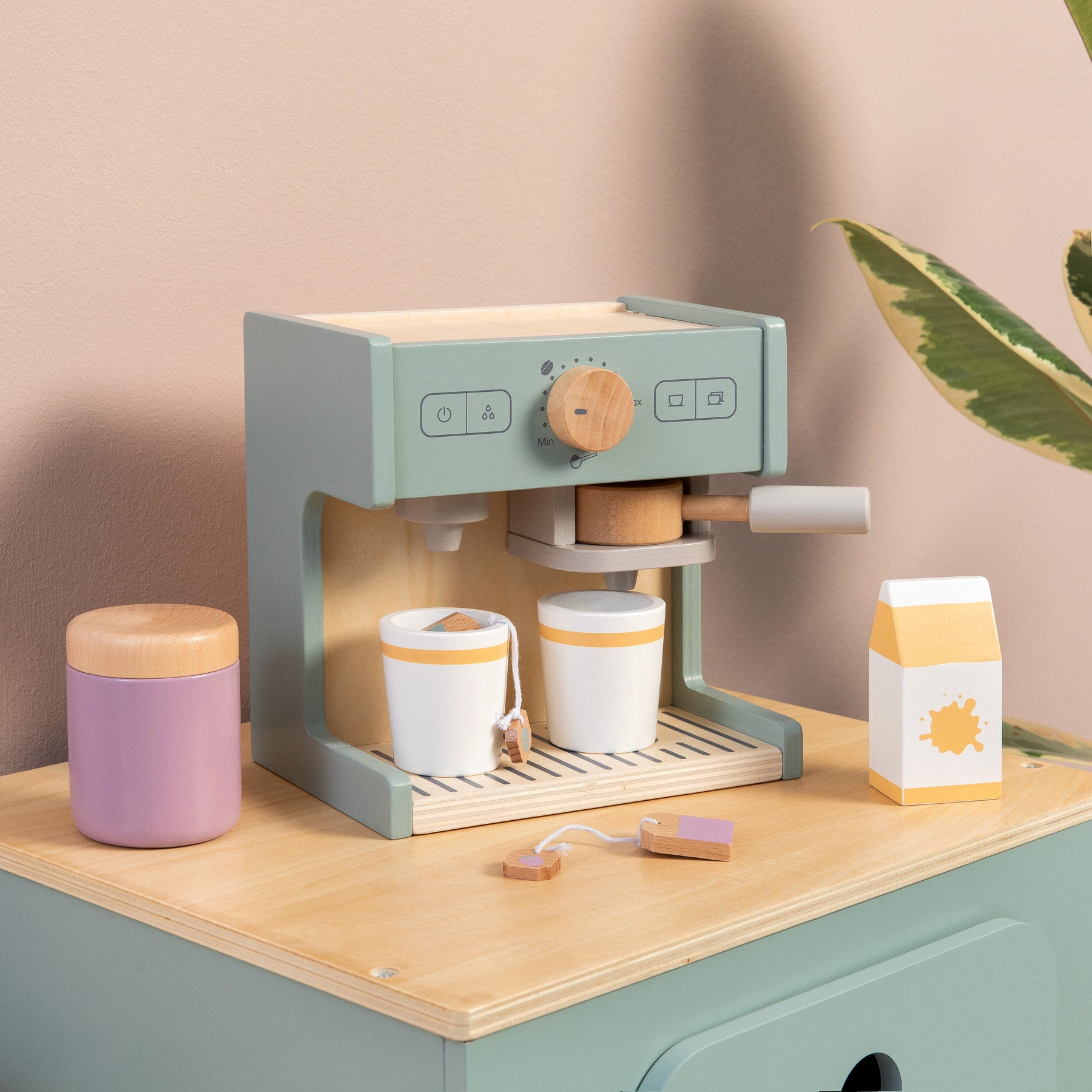 Musterkind - Kaffeemaschine "Coffea" salbei/natur