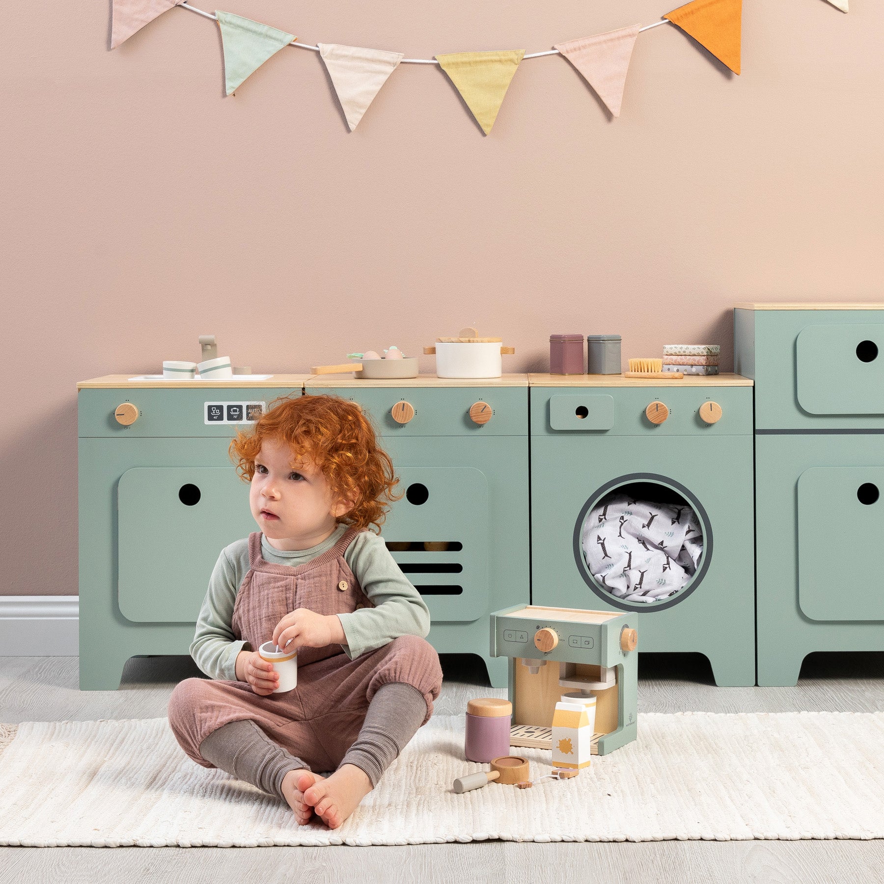 Musterkind - Spielherd "Mix & Match" salbei/natur