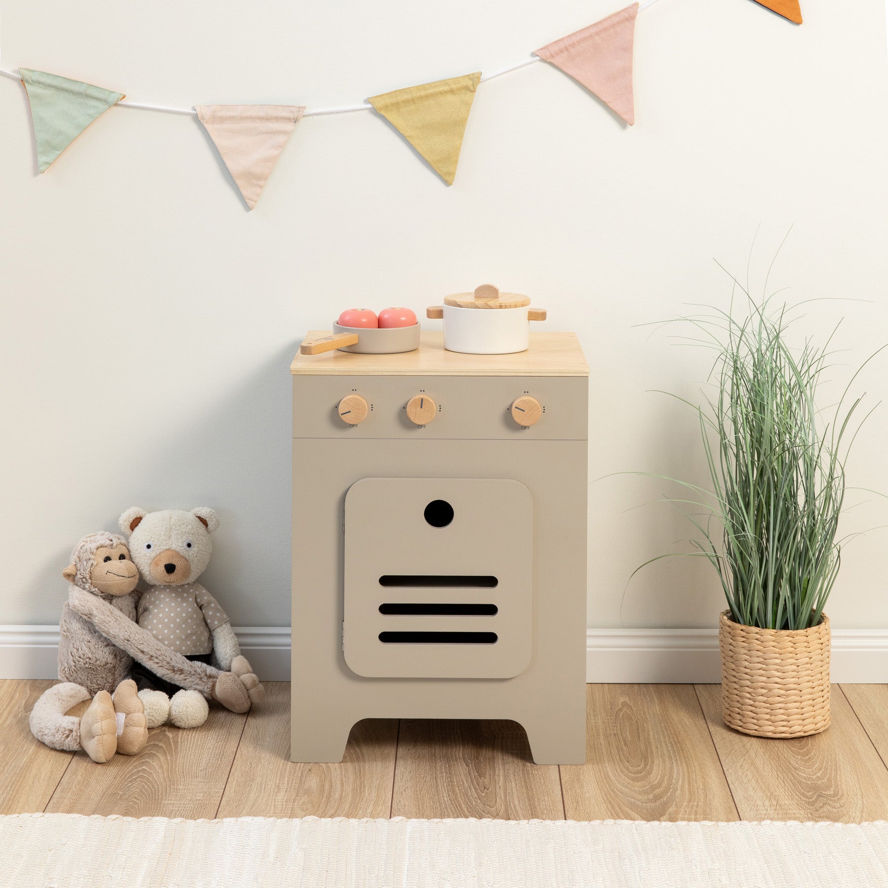 Musterkind - Spielherd "Mix & Match" warmgrau/natur
