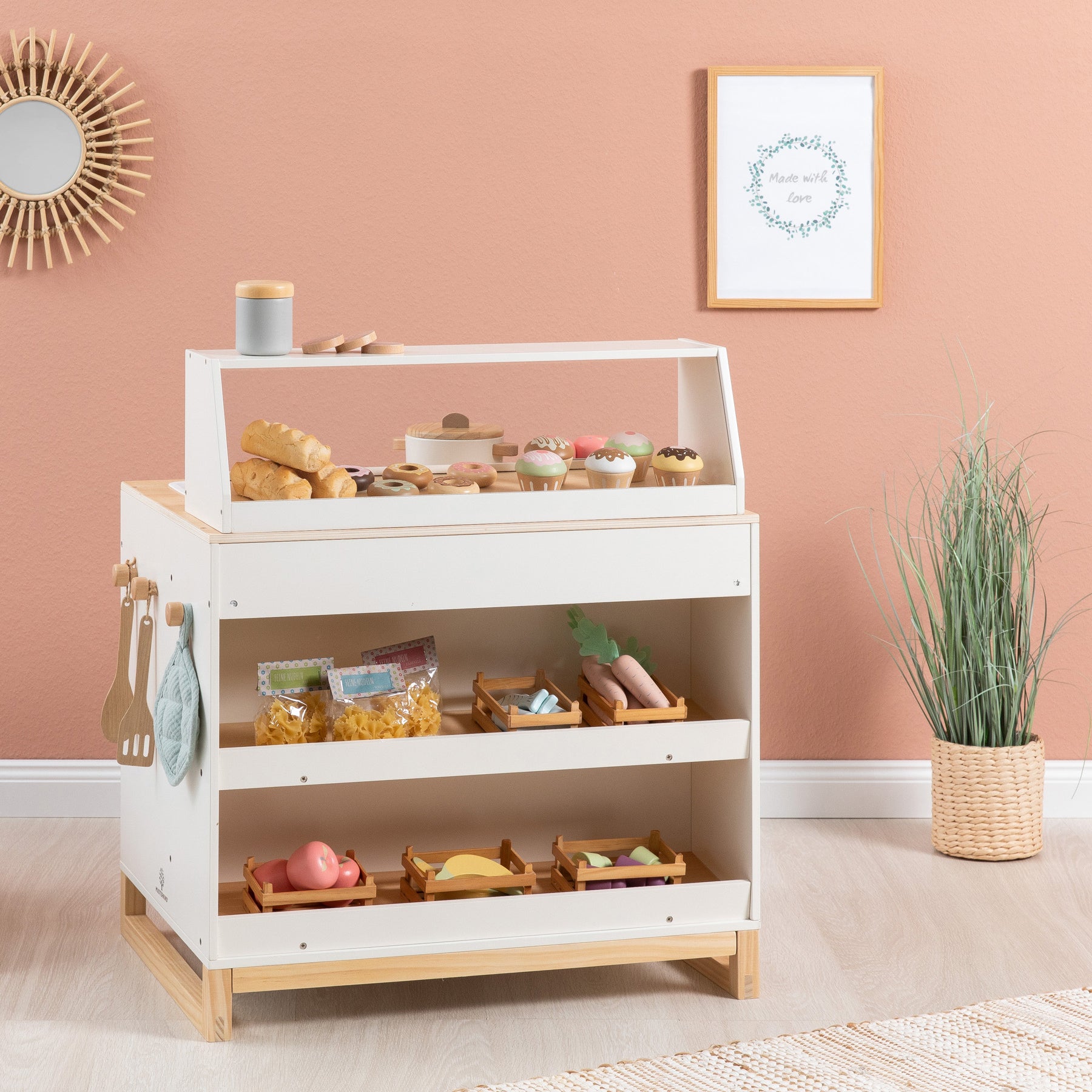 Musterkind - Spielküche & Shop PRUNUS weiß/natur