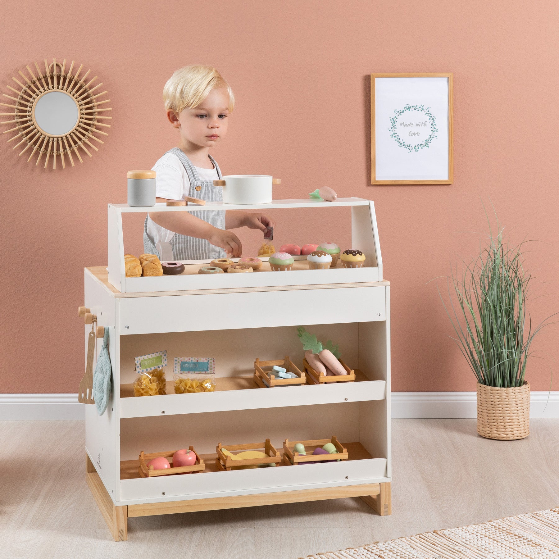 Musterkind - Spielküche & Shop PRUNUS weiß/natur