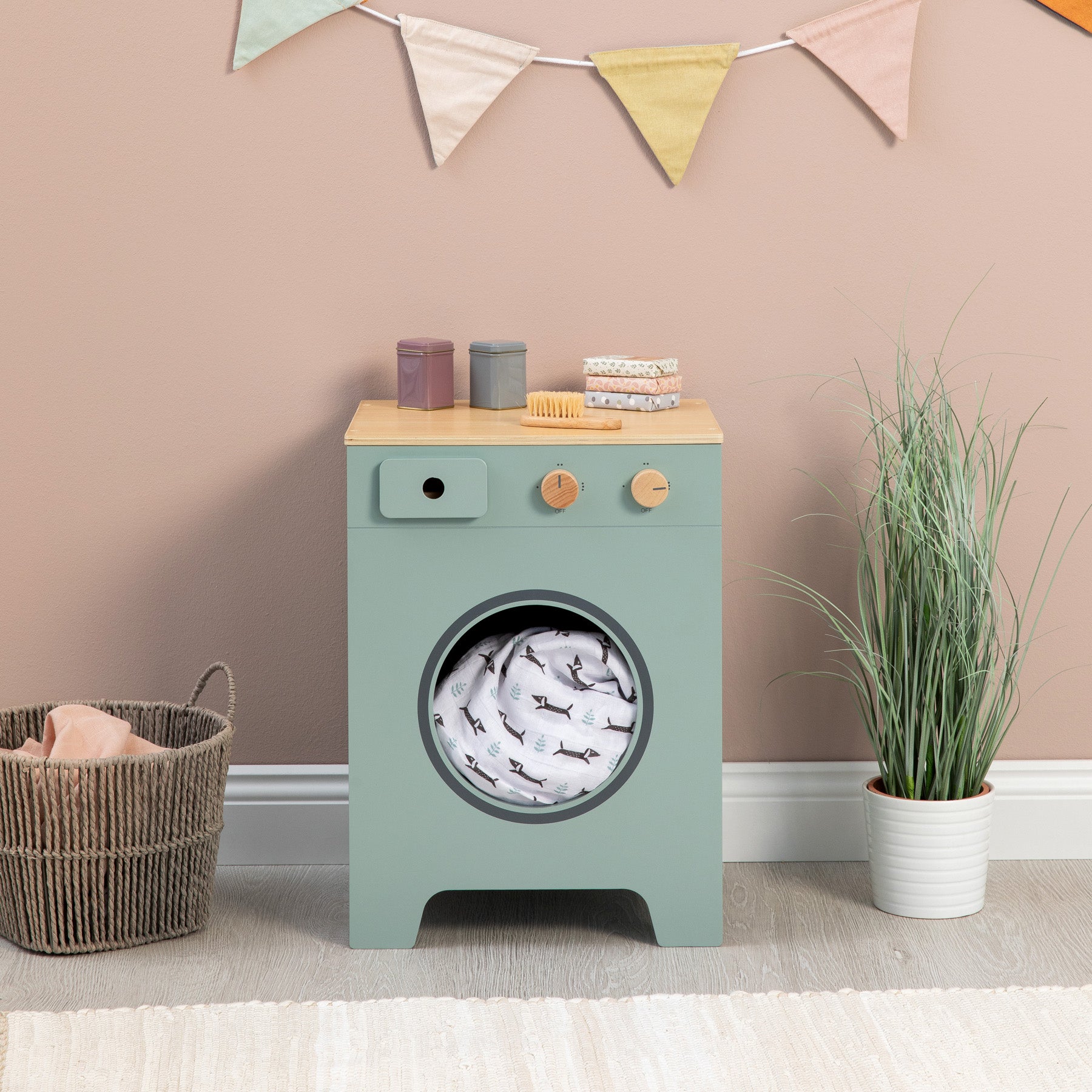 Musterkind - Waschmaschine "Mix & Match" salbei/natur