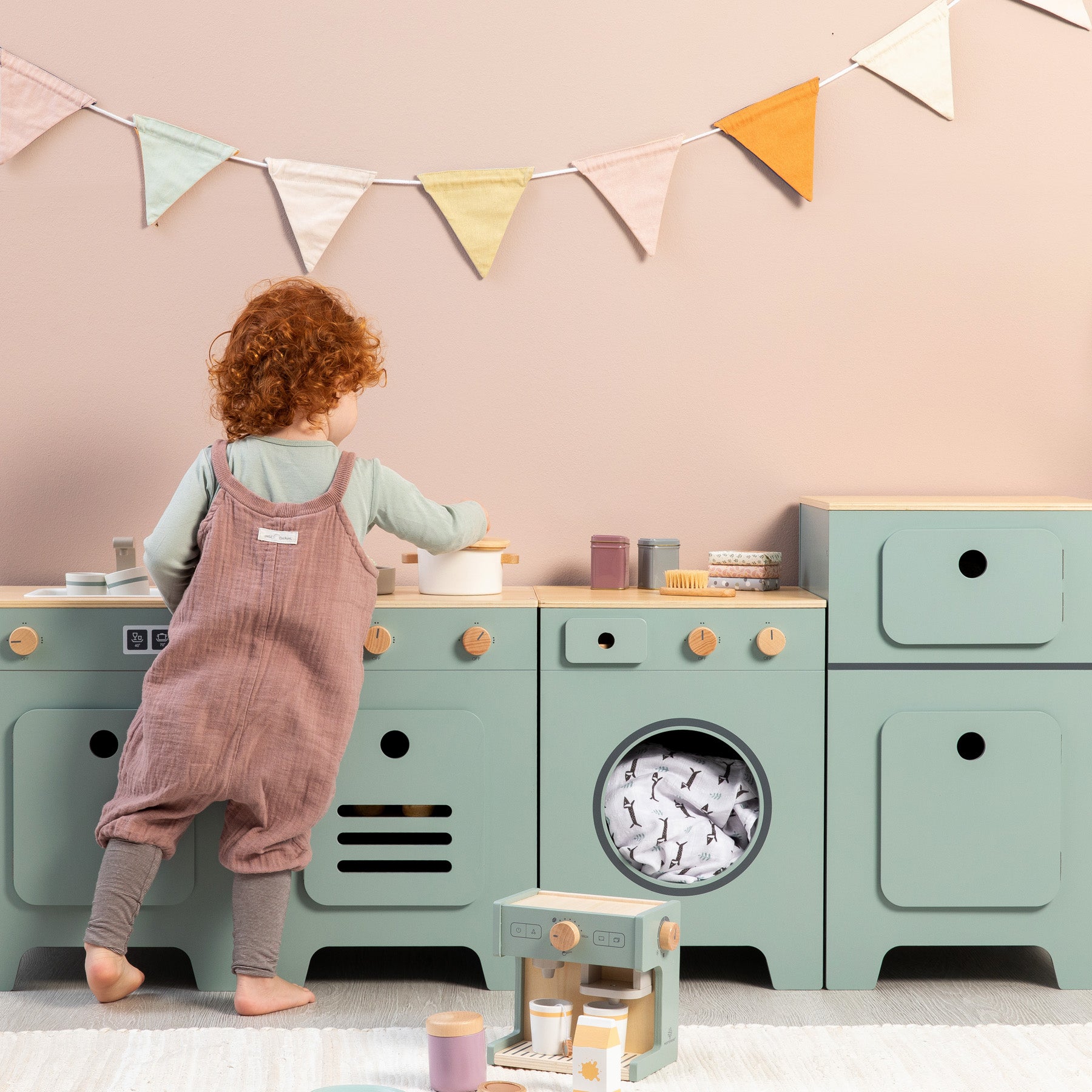 Musterkind - Waschmaschine "Mix & Match" salbei/natur