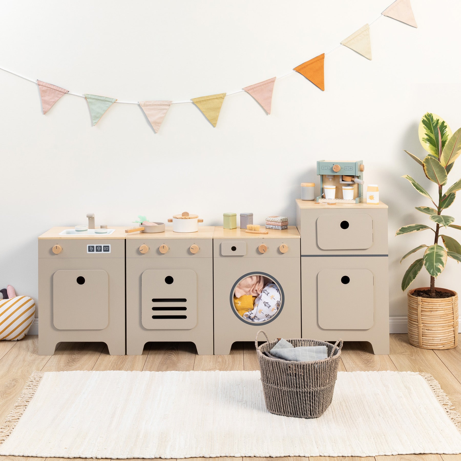 Musterkind - Waschmaschine "Mix & Match" warmgrau/natur