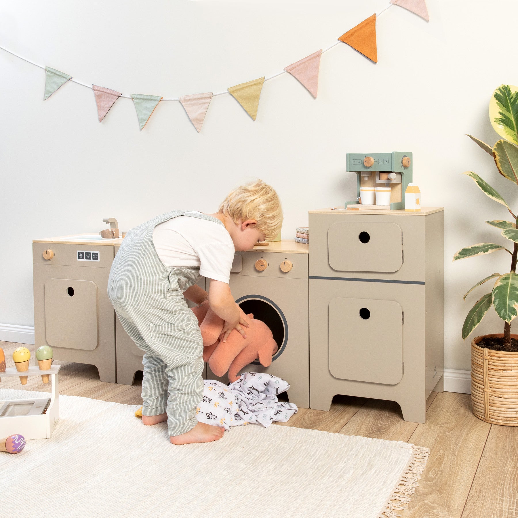 Musterkind - Waschmaschine "Mix & Match" warmgrau/natur