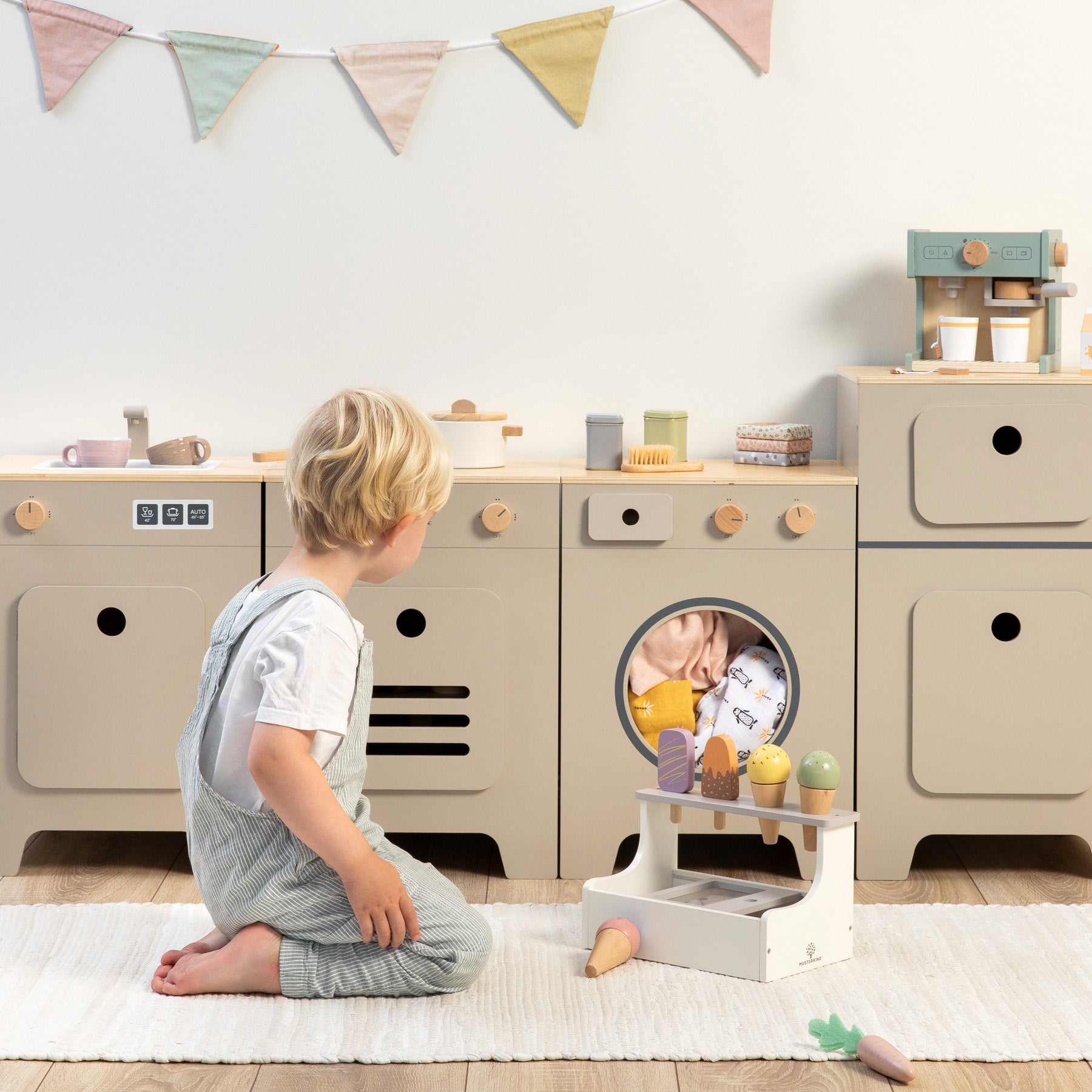 Musterkind - Waschmaschine "Mix & Match" warmgrau/natur