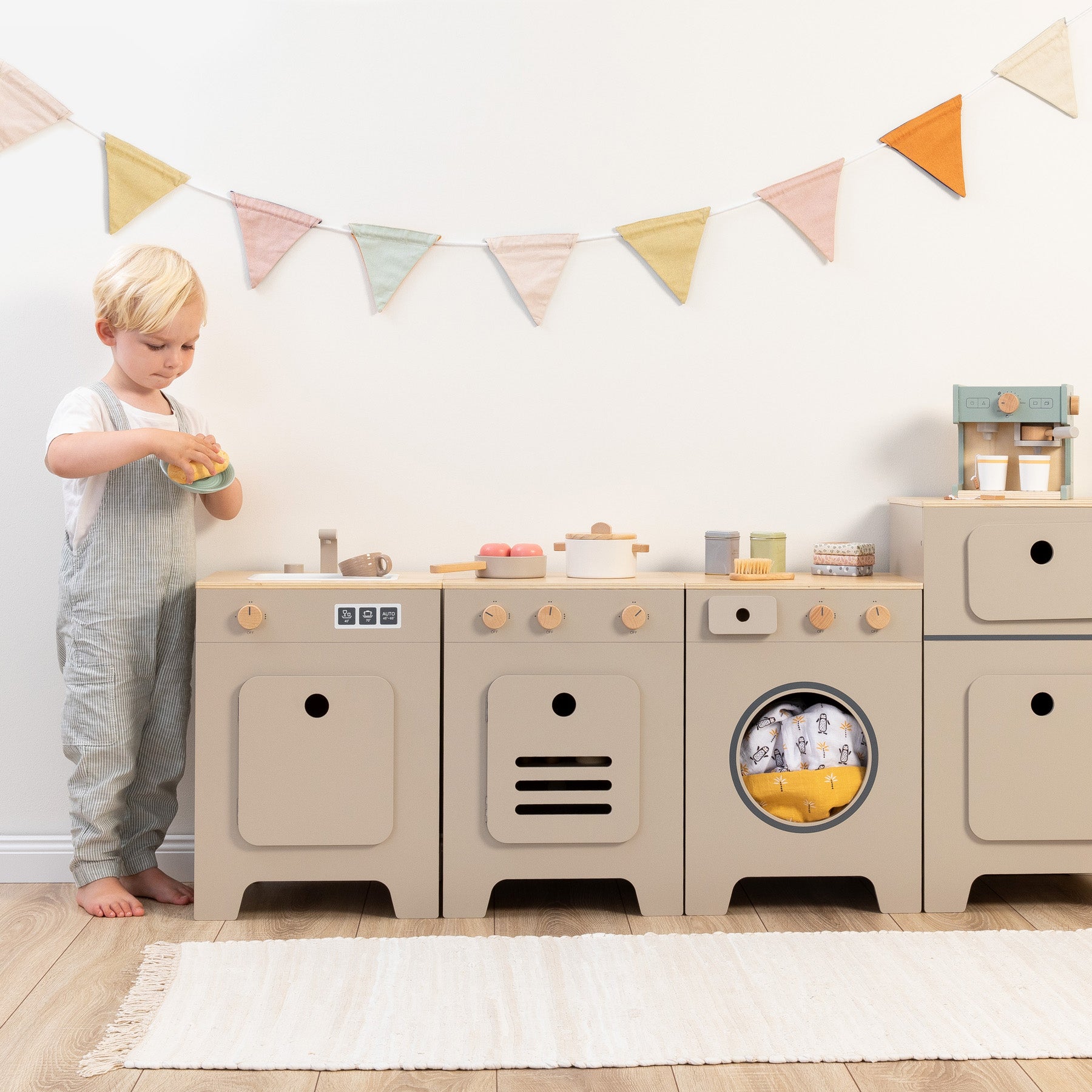 Musterkind - Waschmaschine "Mix & Match" warmgrau/natur
