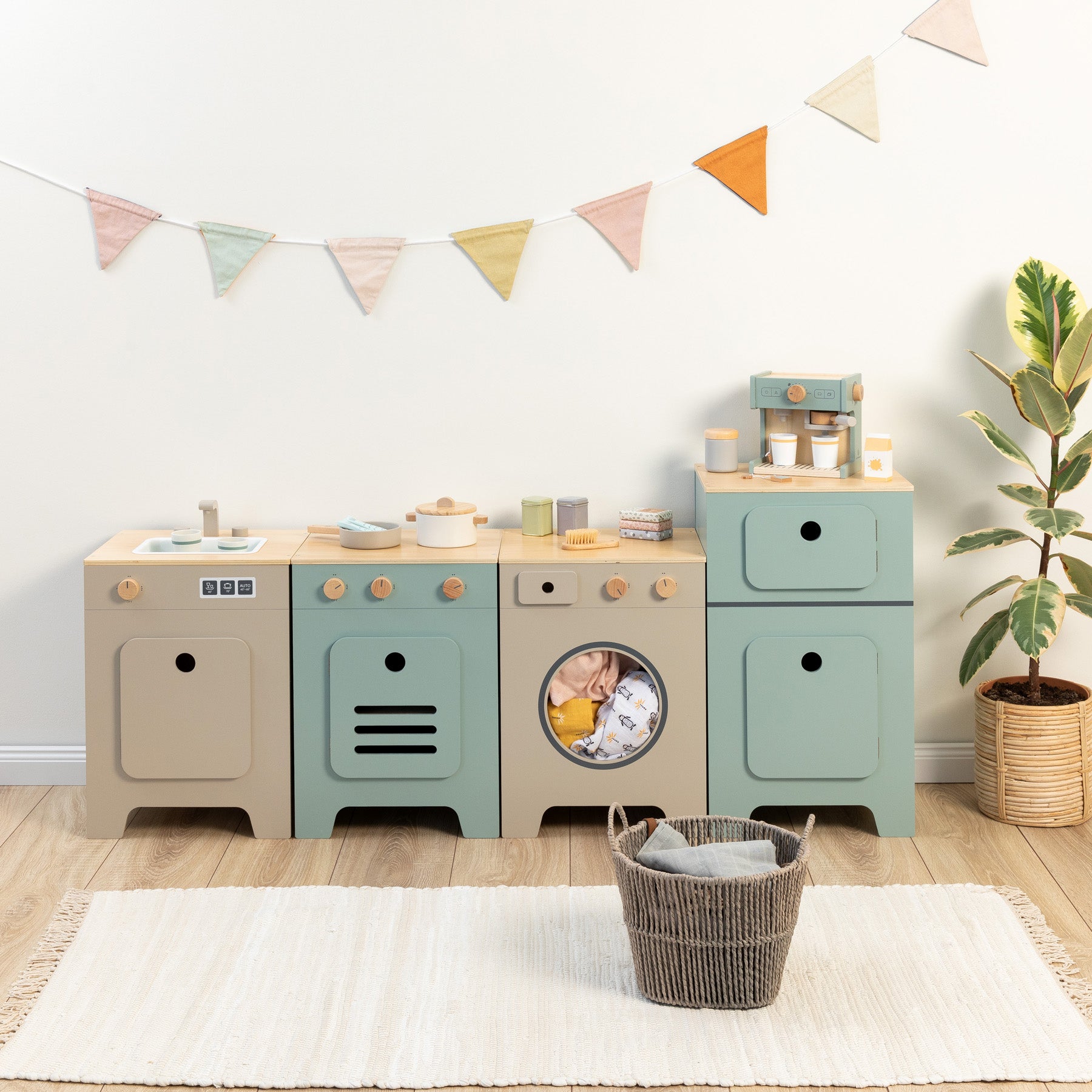 Musterkind - Waschmaschine "Mix & Match" warmgrau/natur