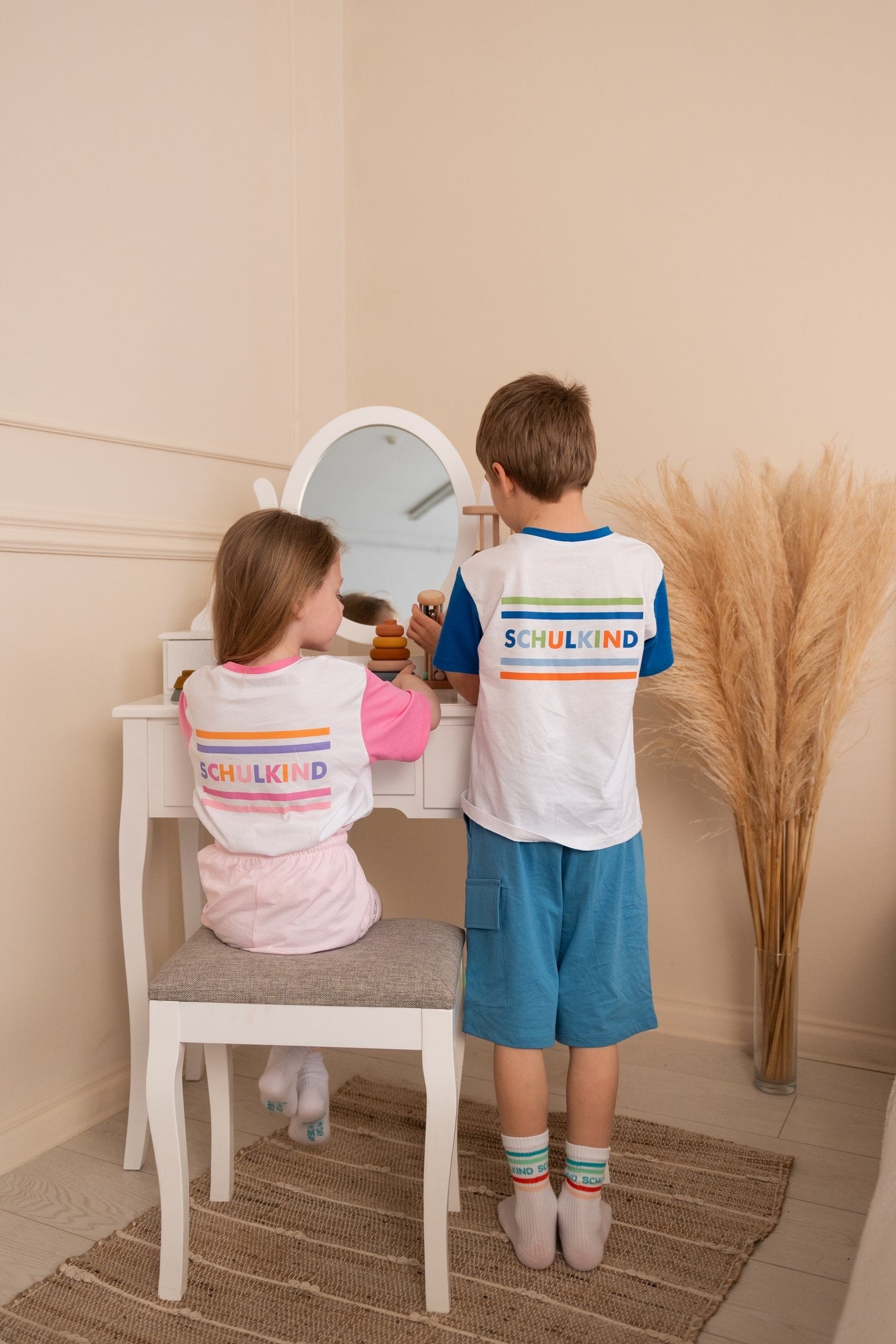 My day My dream - T-Shirt Schulkind weiß/pink