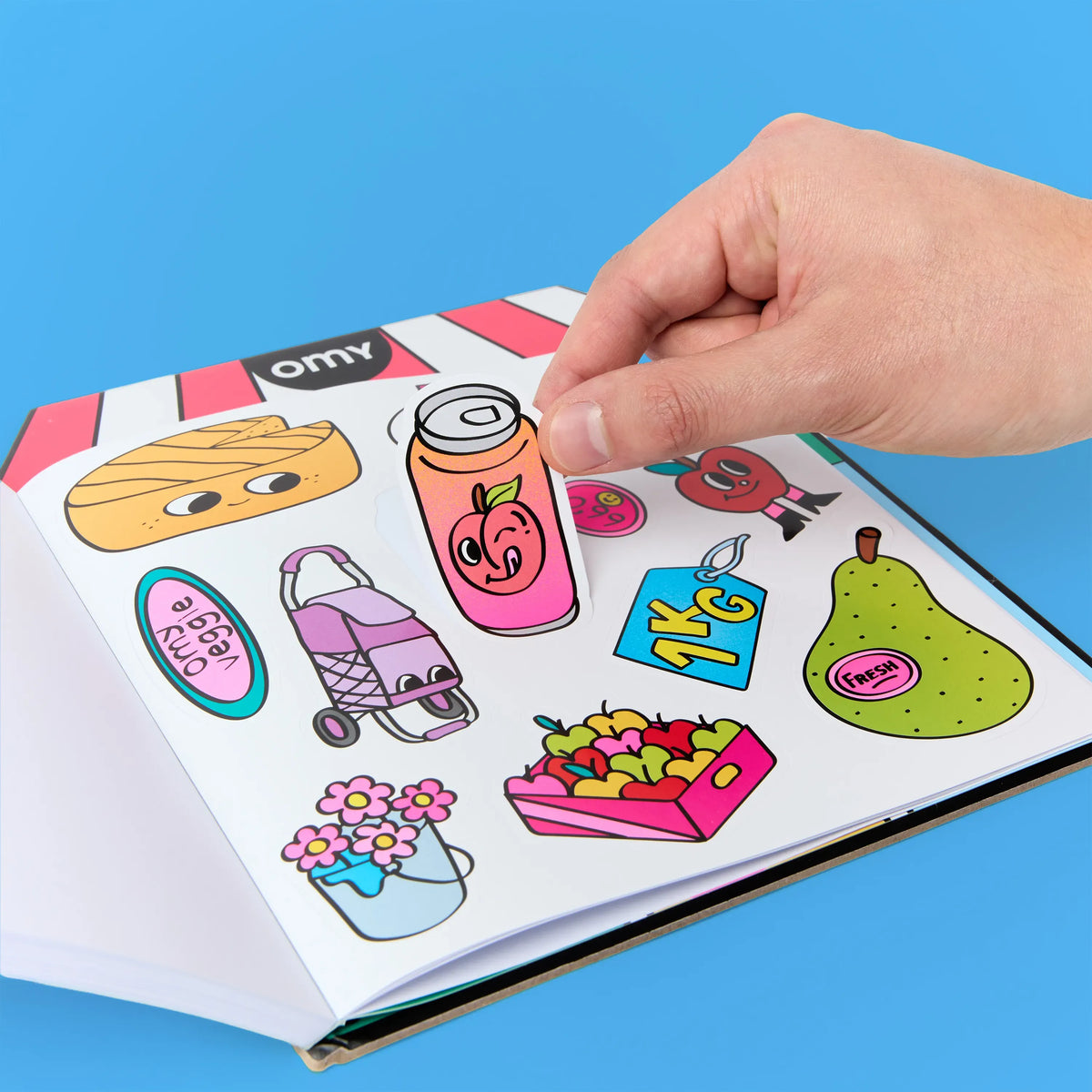 omy - Malbuch mit Stickern Farmer's Market
