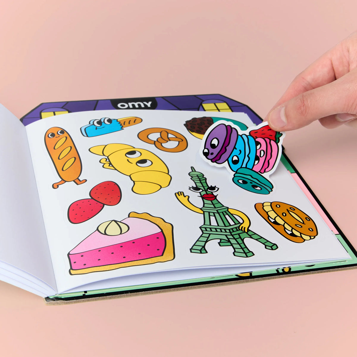 omy - Malbuch mit Stickern French Baguette