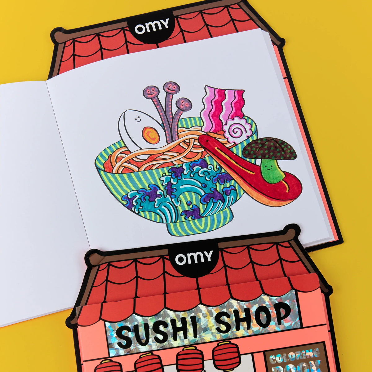 omy - Malbuch mit Stickern Sushi Shop