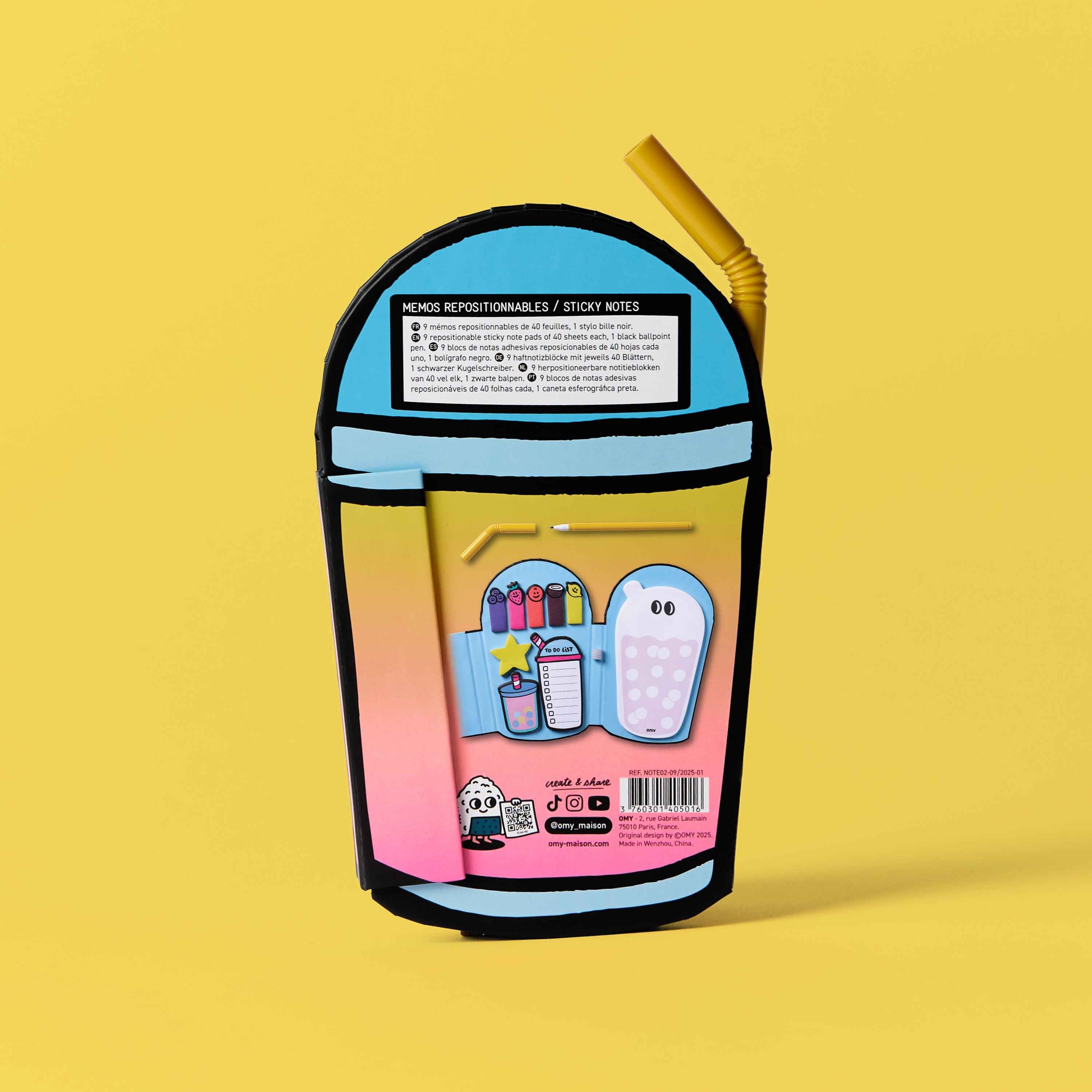 omy - Sticky Notes Bubble Tea