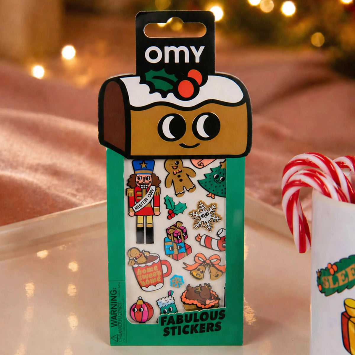 omy - Weihnachtssticker in Neon & Gold