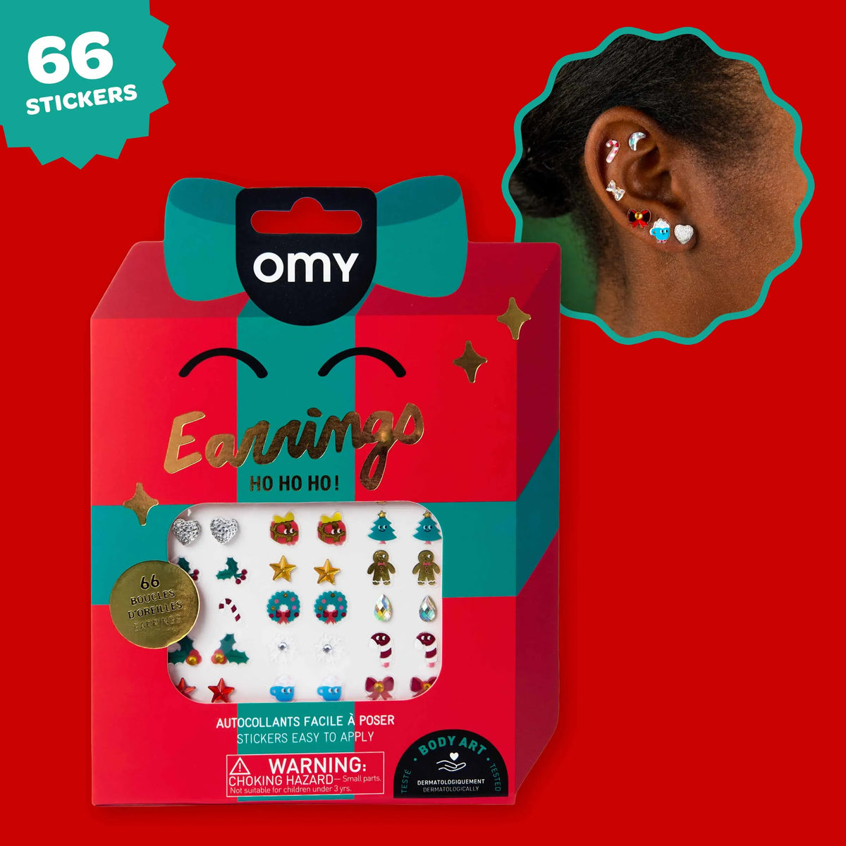 omy - Ohrsticker weihnachtlich 66 St.