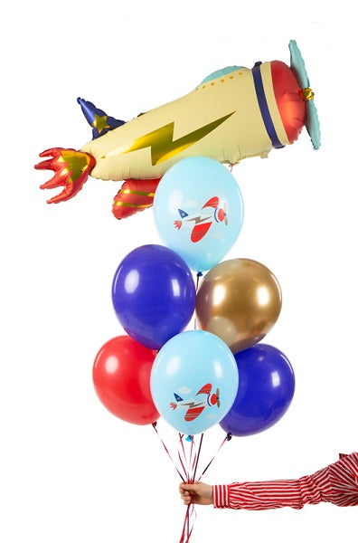 PartyDeco - Luftballon-Set Flugzeug