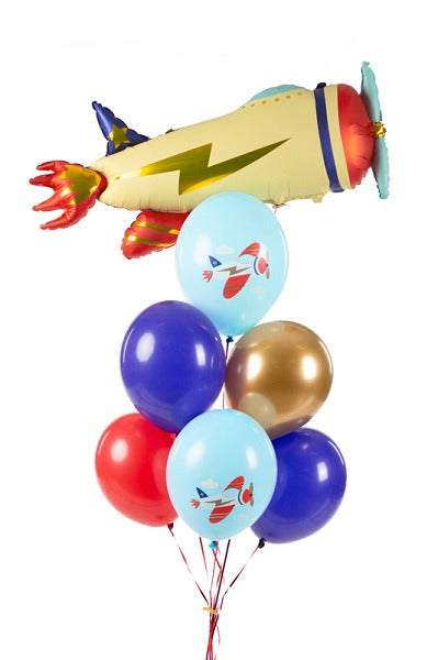 PartyDeco - Luftballon-Set Flugzeug