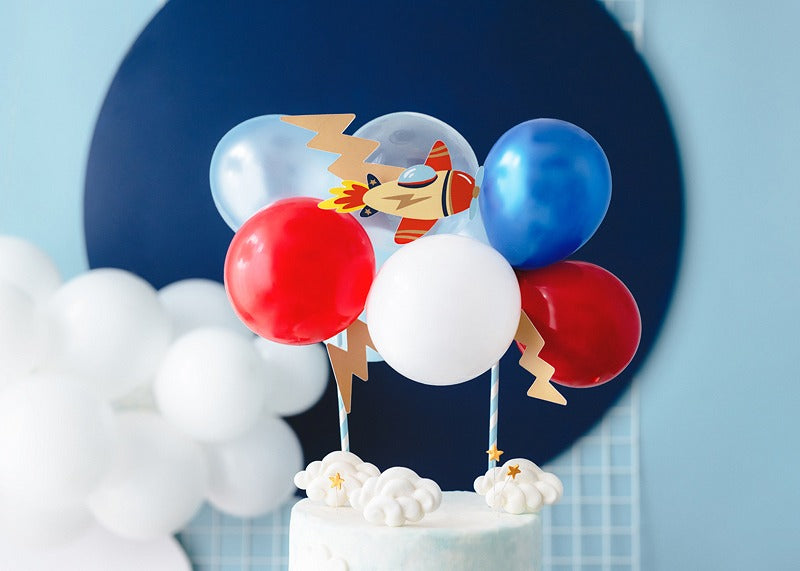 PartyDeco - Cake Topper Ballon Flugzeug