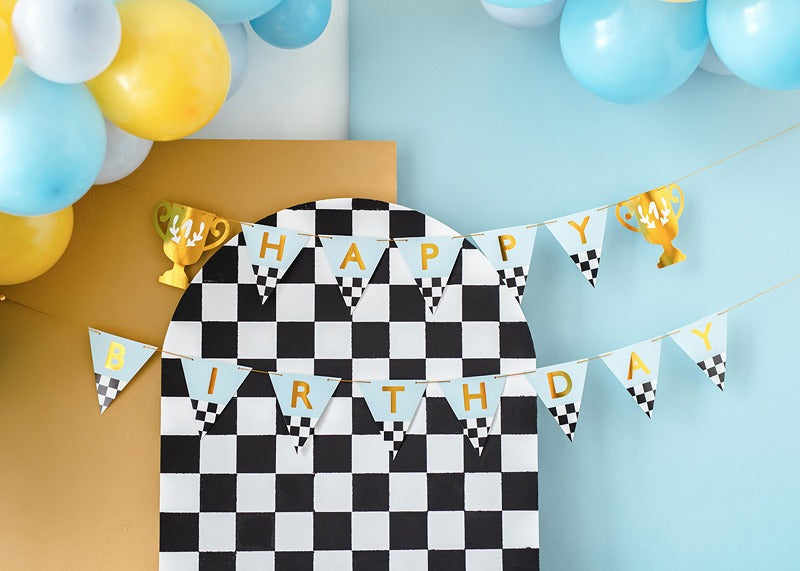 PartyDeco - Girlande Pokal "Happy Birthday"