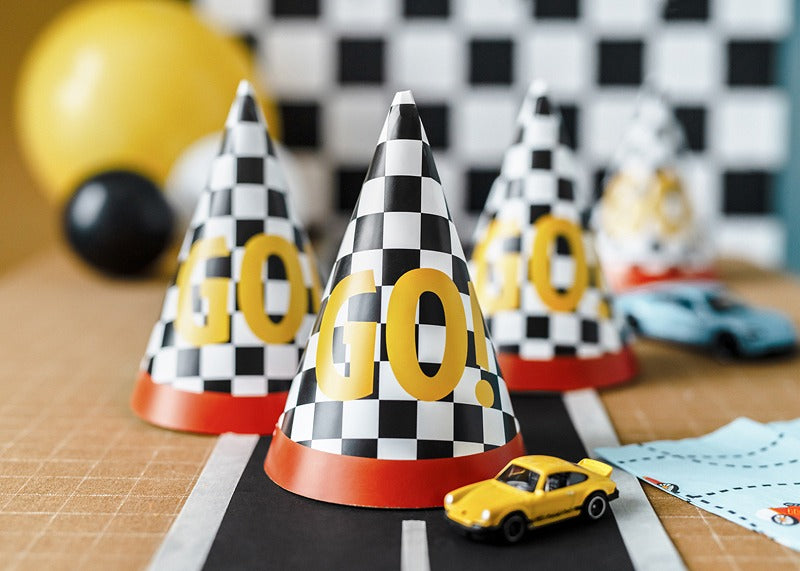 PartyDeco - Partyhüte Racing GO! 6 St.