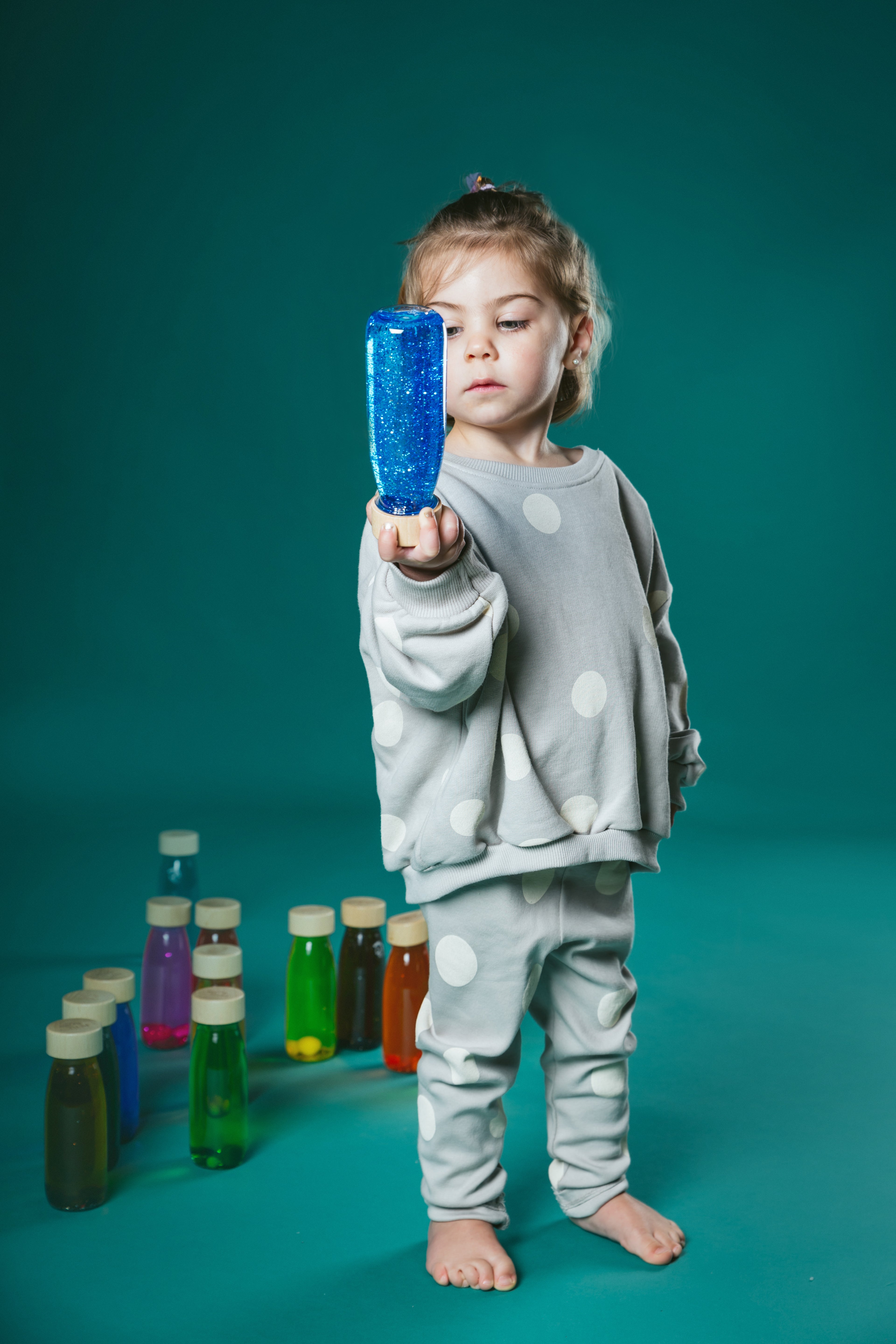 PETIT BOUM - Sensorikspielzeug "Float Bottle Green"