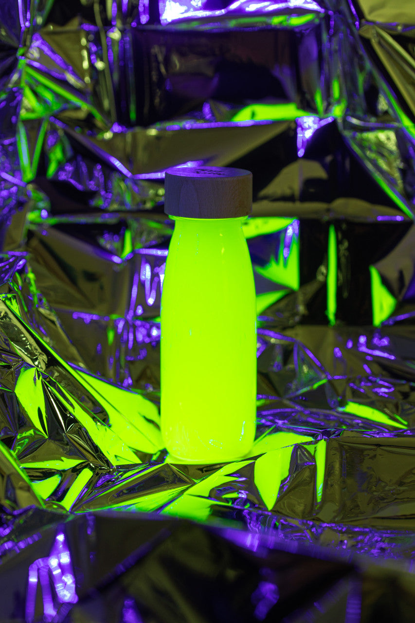 PETIT BOUM - Sensorikspielzeug "Float Bottle Fluo Yellow"