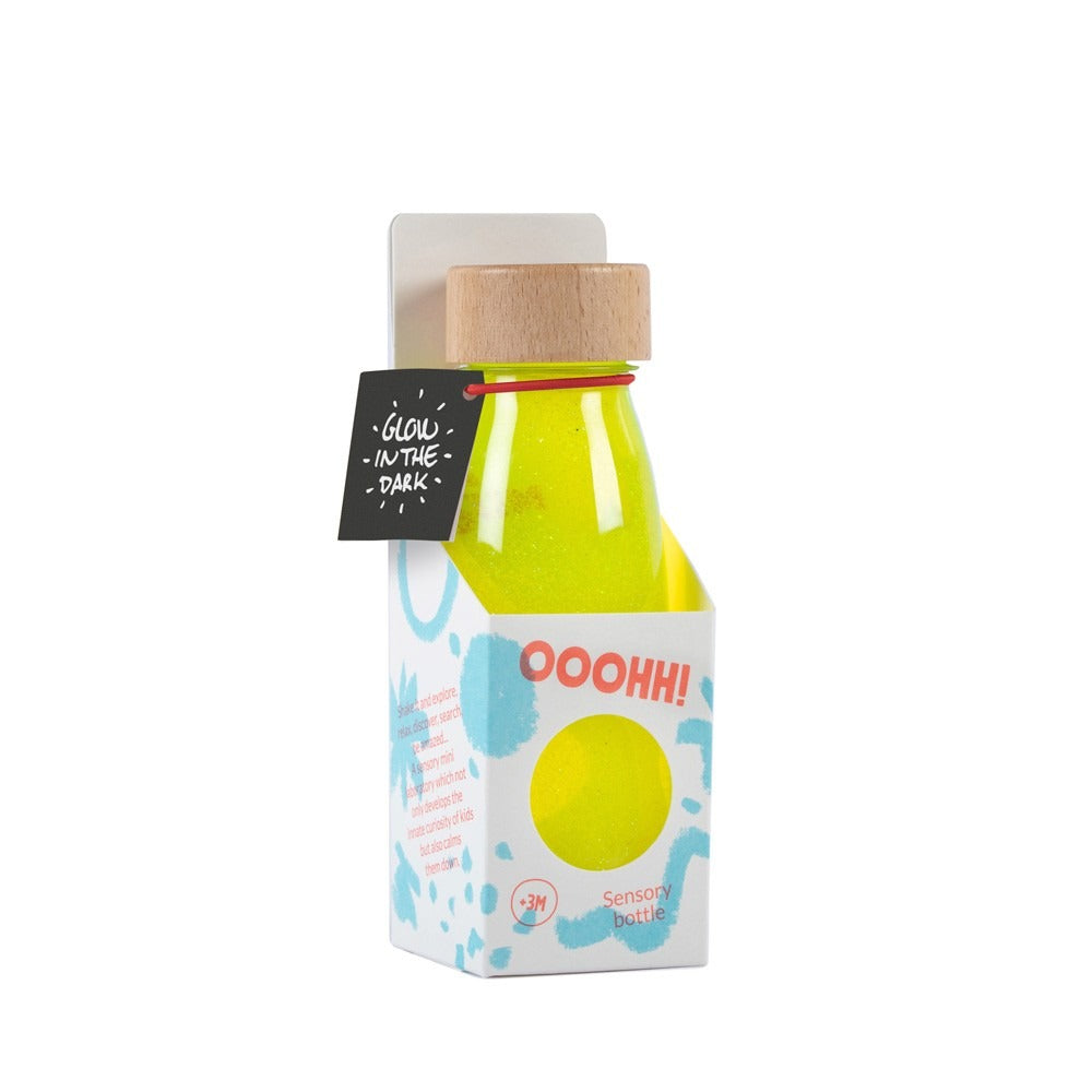 PETIT BOUM - Sensorikspielzeug "Float Bottle Fluo Yellow"