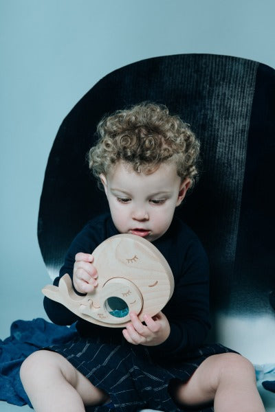 PETIT BOUM - Sensorikspielzeug "Puzzle Wal & Baby"