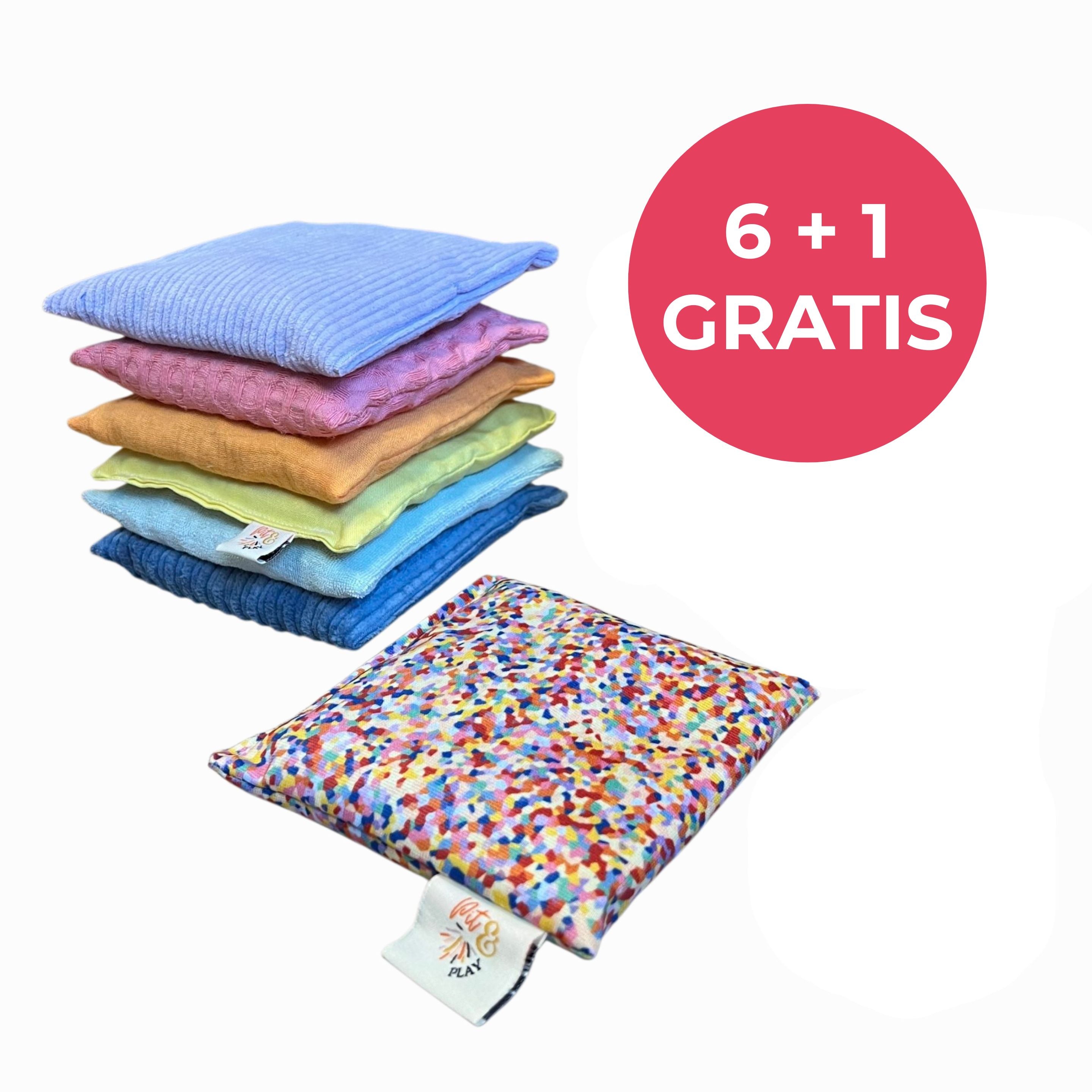 Pit & PLAY - Sensorik-Säckchen Regenbogen pastell 6+1