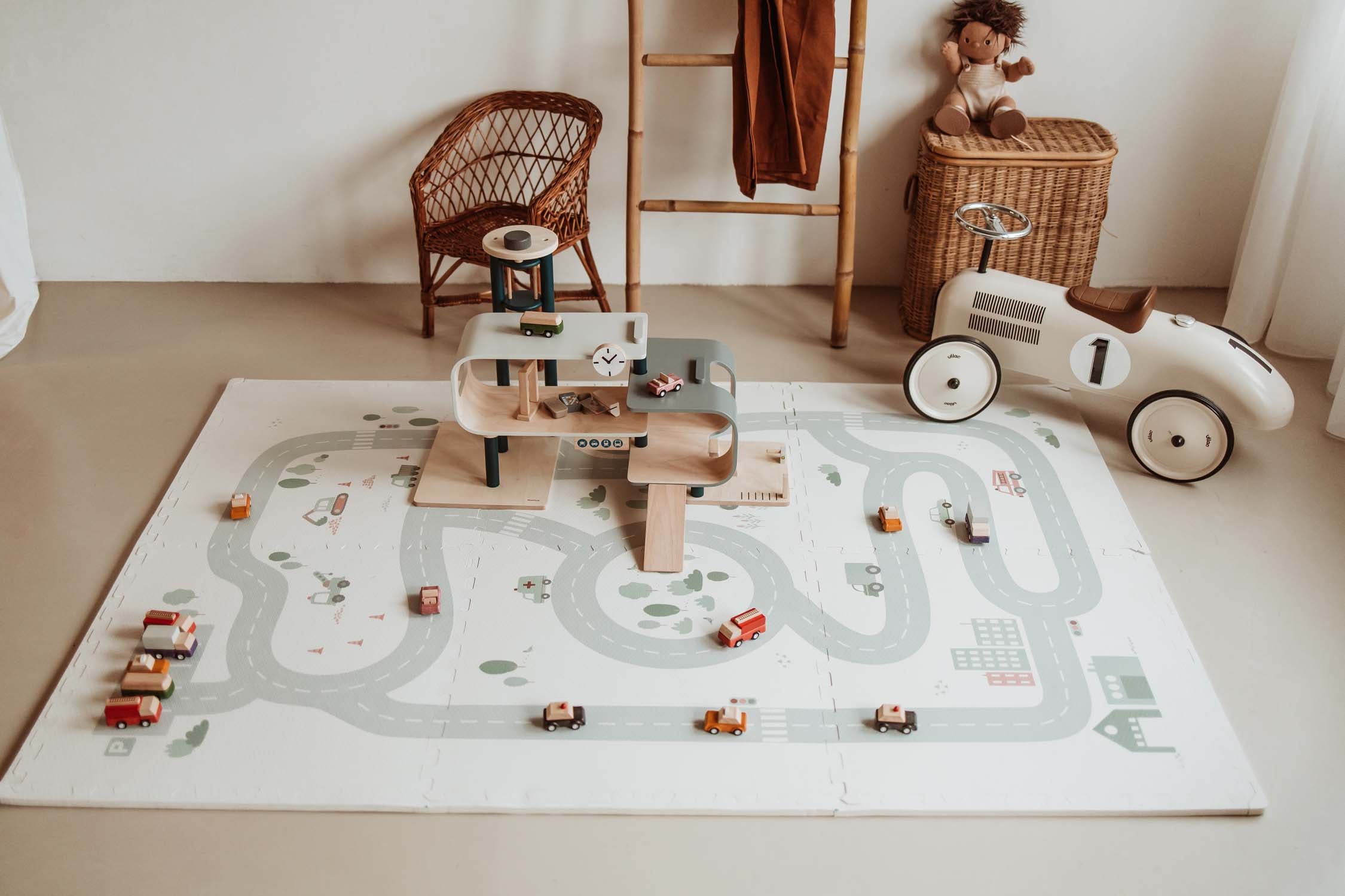 Play&Go - Puzzle-Spielmatte EEVAA 3in1 Road/Icons