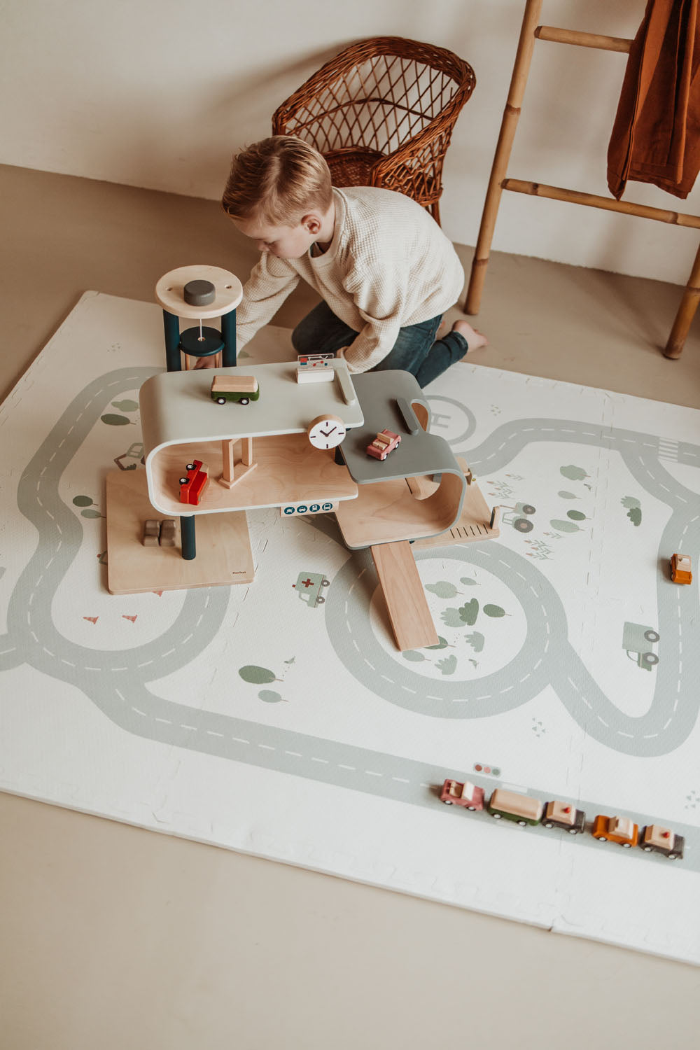 Play&Go - Puzzle-Spielmatte EEVAA 3in1 Road/Icons