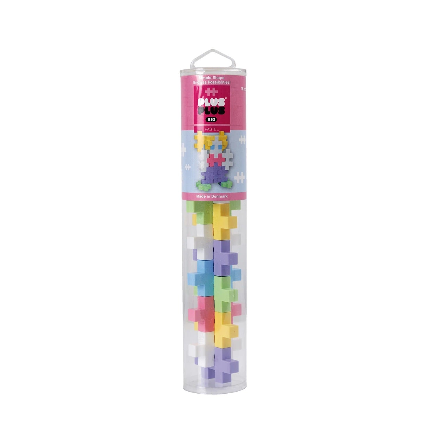 PLUS PLUS - Kreativ Bausteine 15 Stück BIG Pastell