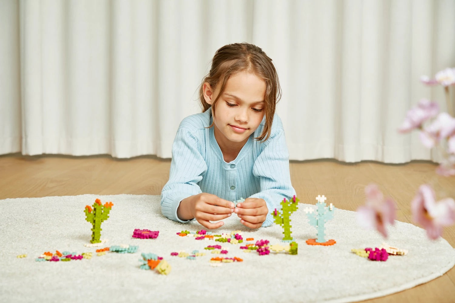 PLUS PLUS - Mini-Bausteine Puzzle Blumen 240 Teile
