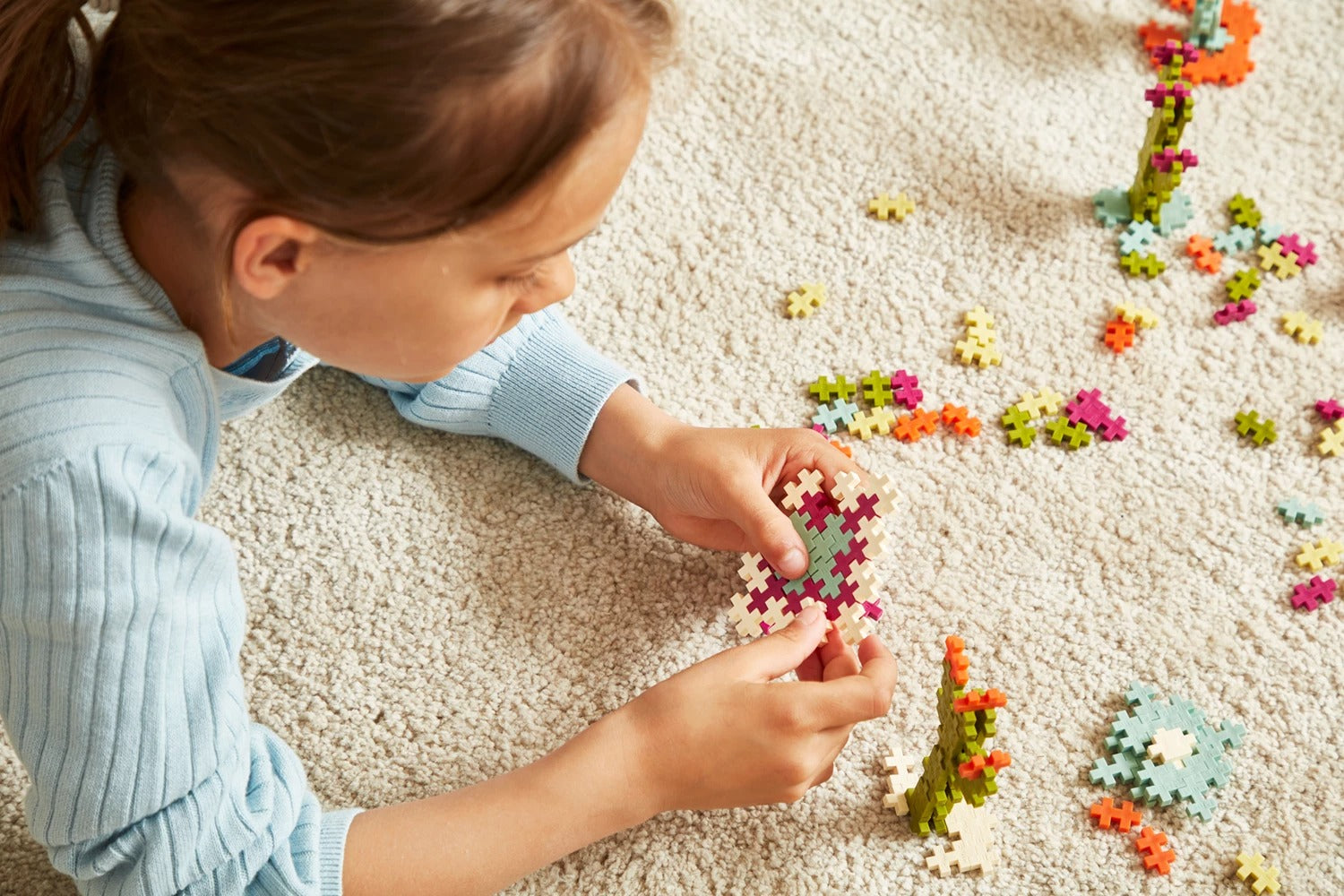 PLUS PLUS - Mini-Bausteine Puzzle Blumen 240 Teile