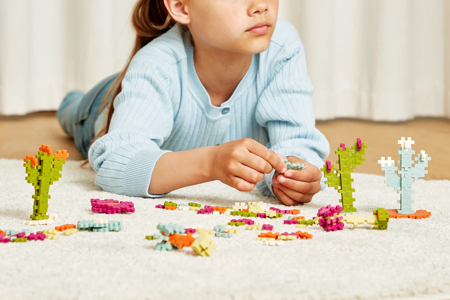 PLUS PLUS - Mini-Bausteine Puzzle Blumen 240 Teile