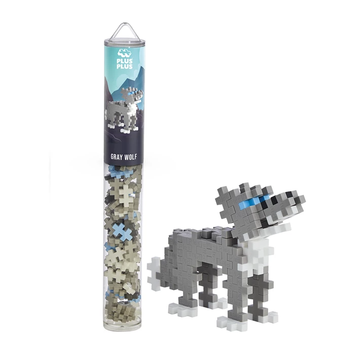 PLUS PLUS - Kreativ Bausteine 100 Stück Wolf