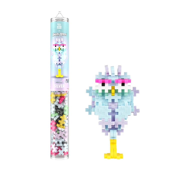 PLUS PLUS - Kreativ Bausteine 110 Stück Angry Birds Silver