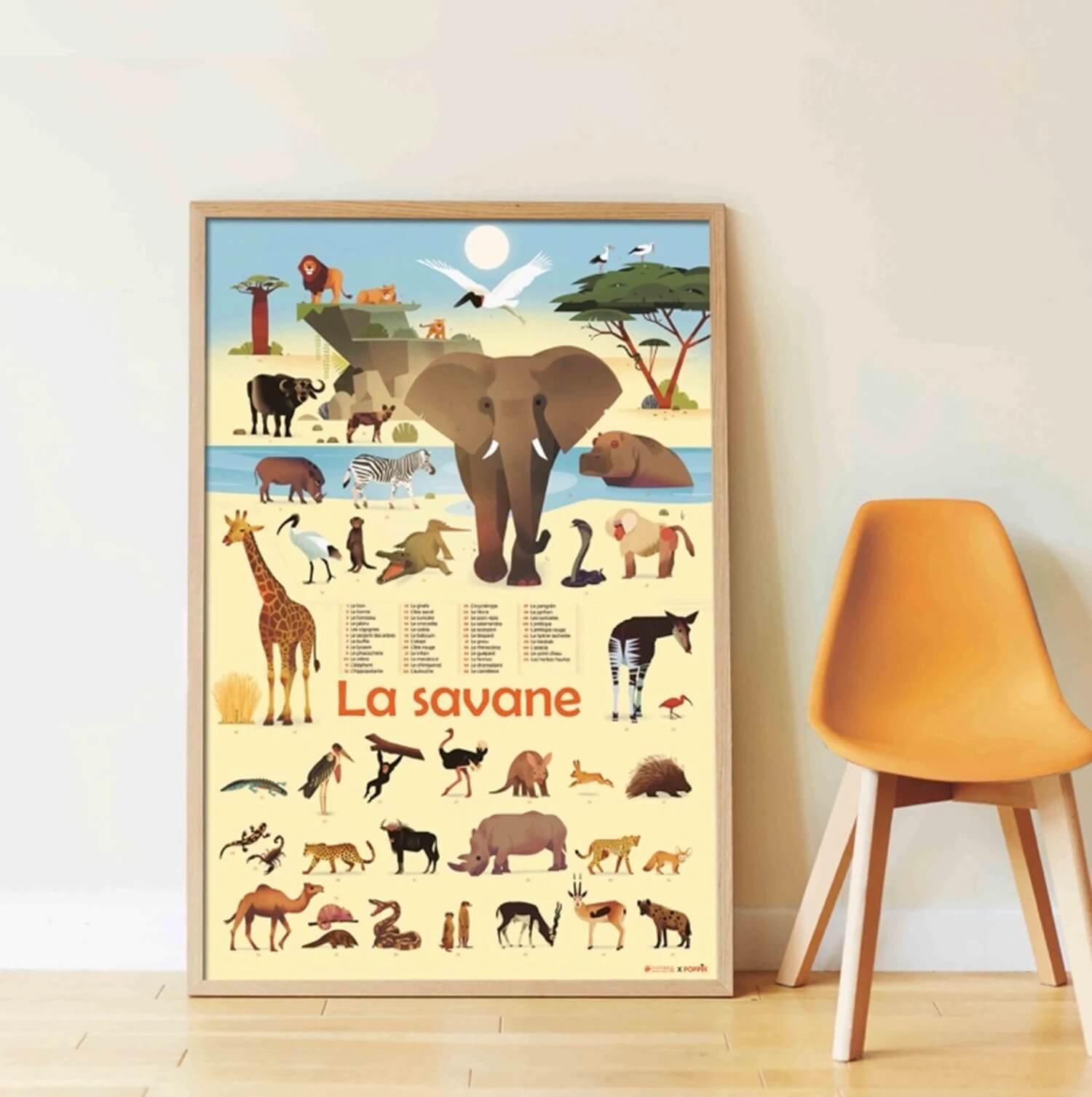 Poppik - Stickerposter Savanne