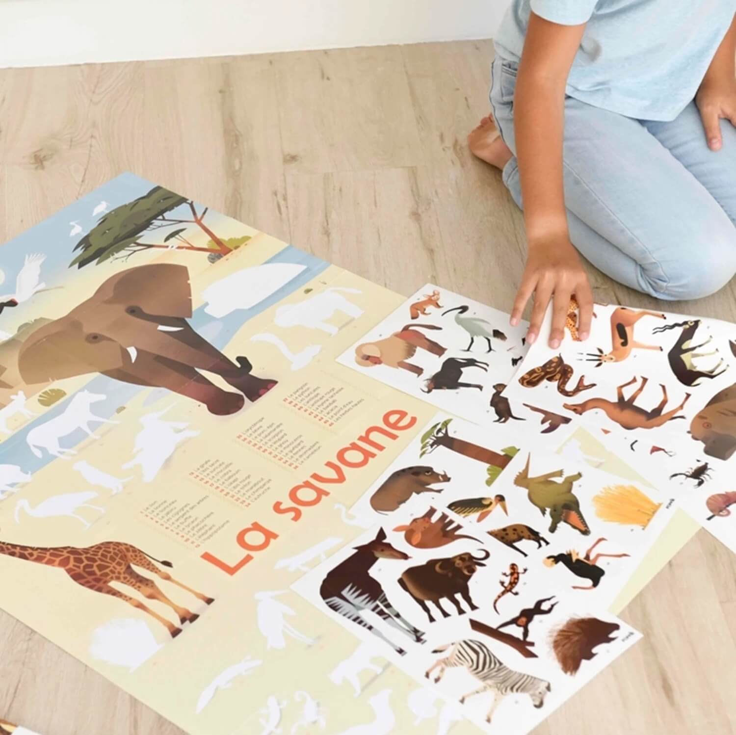 Poppik - Stickerposter Savanne