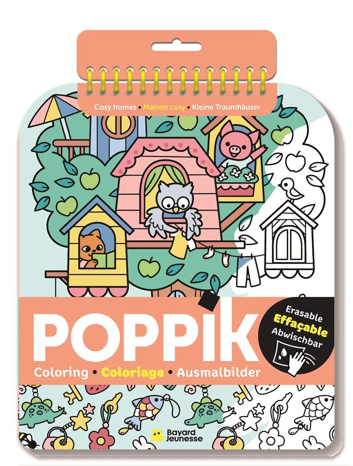 Poppik - Ausmalbilder Kleine Traumhäuser