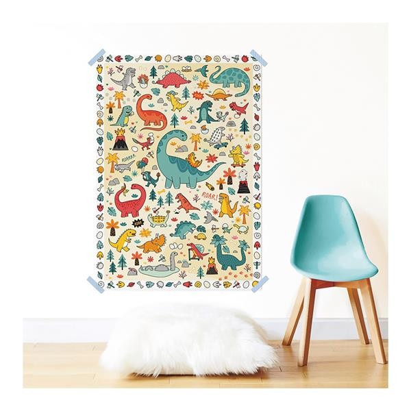 Poppik - Stickerposter Kreativ Dinosaurier