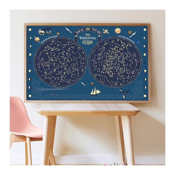 Poppik - Stickerposter Himmelskarte