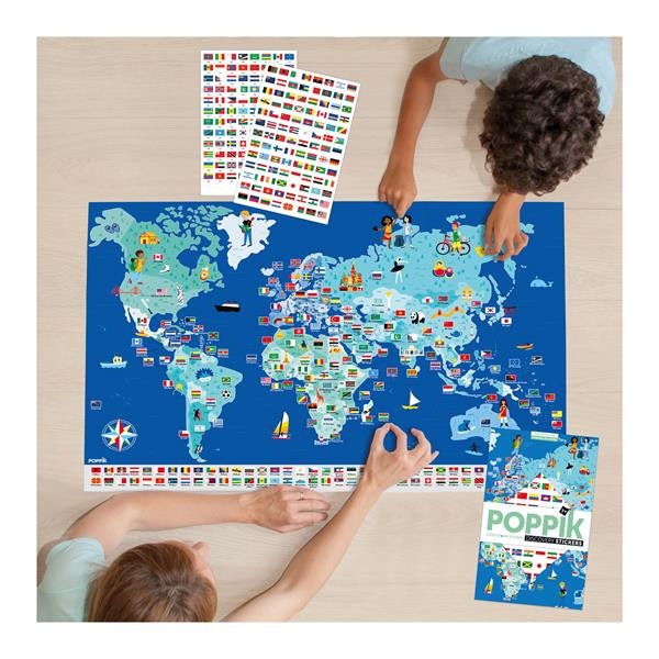 Poppik - Stickerposter Flaggen der Welt