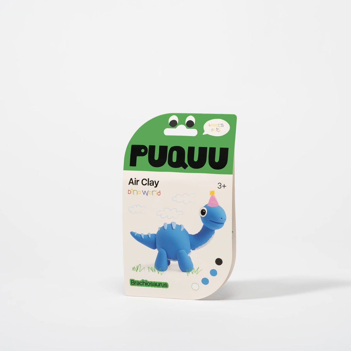 PUQUU - Lufttrocknende Knete: Air Clay Dino Blau